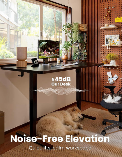 Load image into Gallery viewer, Height Adjustable Electric Standing Desk, 47.2 X 23.6 Inches Sit Stand up Desk, Memory Computer Home Office Desk (Black)
