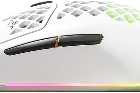 Aerox 3 Wireless - Holey RGB Gaming Mouse - Ultra-Lightweight Water Resistant Design - 18K DPI Truemove Air Optical Sensor -Snow