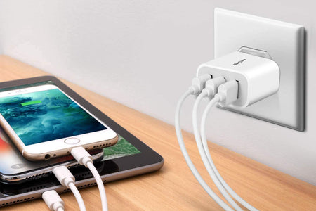 USB Wall Charger,  2Pack 15W 3-Port USB Plug Cube USB Cube Power Adapter for Iphone 14/13/12/11/Pro/Promax/Xs/Xr/X/8, Galaxy S22 S21 and More and More