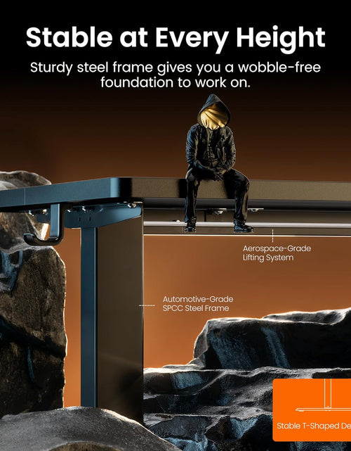 Load image into Gallery viewer, Height Adjustable Electric Standing Desk, 47.2 X 23.6 Inches Sit Stand up Desk, Memory Computer Home Office Desk (Black)
