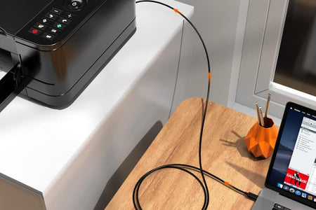 USB C Printer Cable 6.6FT  USB C to Printer Cable USB C to B, Scanner Cable Printer Cable to USB C MIDI Cable for Yamaha Casio Digital Piano MIDI Controller DJ Controller, 2M Black