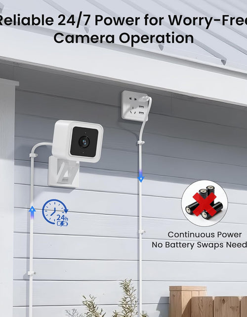 Load image into Gallery viewer, Micro USB Power Cable 20 FT (2 Pack),Flat Micro USB Charging Power Cord,Charger for Wyze Cam V3 Pan 25,Nest Yi Cam 15,Blink XT XT2 Mini,Outdoor 3Rd Gen Camera 16,Arlo Q,Xbox One Controller
