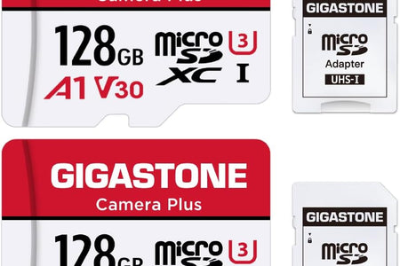 128GB 2-Pack Micro SD Card, Camera Plus, Gopro, Action Camera, Sports Camera, High Speed 100Mb/S, 4K Video Recording, Micro SDXC UHS-I A1 V30 U3 Class 10