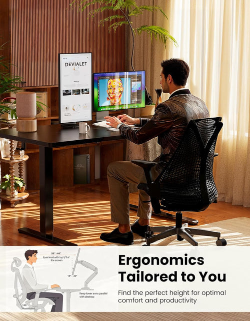Load image into Gallery viewer, Height Adjustable Electric Standing Desk, 47.2 X 23.6 Inches Sit Stand up Desk, Memory Computer Home Office Desk (Black)

