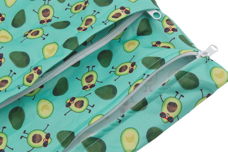 BABY 2Pcs Cloth Diaper Wet Dry Bags Waterproof Reusable with Two Zippered Pockets Travel Beach Pool Daycare Soiled Baby Items Yoga Gym Bag for Swimsuits or Wet Clothes LZX4344