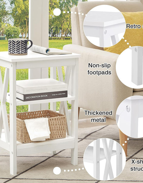 Load image into Gallery viewer, Modern Nightstands X-Design Side End Table Night Stand with Storage Shelf for Bedroom,Living Room,
