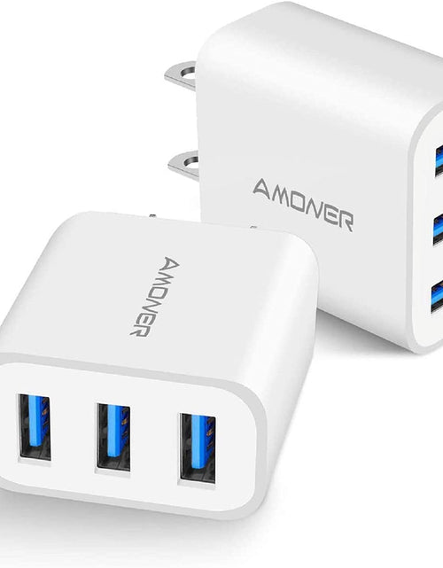 Load image into Gallery viewer, USB Wall Charger,  2Pack 15W 3-Port USB Plug Cube USB Cube Power Adapter for Iphone 14/13/12/11/Pro/Promax/Xs/Xr/X/8, Galaxy S22 S21 and More and More
