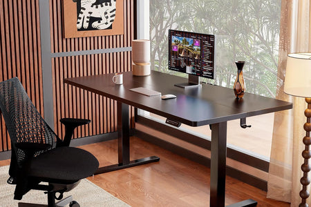 Height Adjustable Electric Standing Desk, 47.2 X 23.6 Inches Sit Stand up Desk, Memory Computer Home Office Desk (Black)