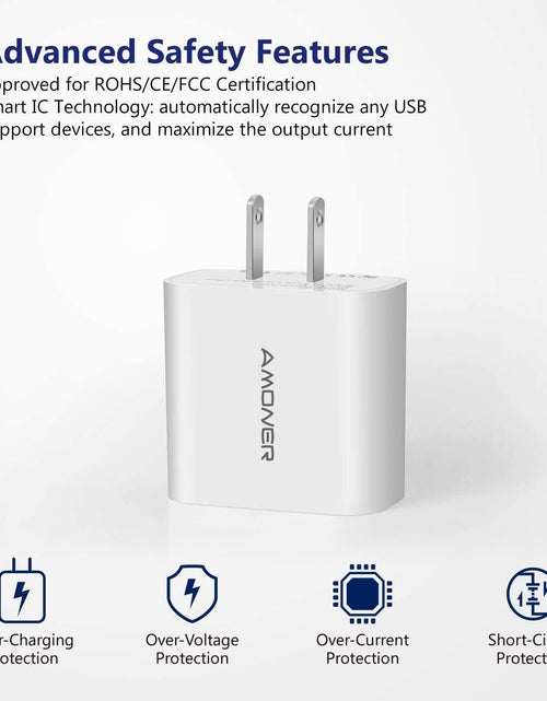 Load image into Gallery viewer, USB Wall Charger,  2Pack 15W 3-Port USB Plug Cube USB Cube Power Adapter for Iphone 14/13/12/11/Pro/Promax/Xs/Xr/X/8, Galaxy S22 S21 and More and More
