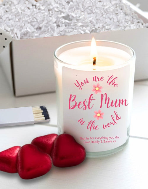 Load image into Gallery viewer, Personalised You're The Best Mum In The World Candle Gift Set | Mothers Day, Birthday
