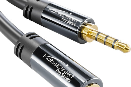 Headset Extension Lead/Extension Cable with Break-Proof Metal Plug – 6Ft (Ideal for Connecting a Gaming Headset or Headphones with Microphone, TRRS, 4-Pole, 3.5Mm Male to Female) by Cabledirect