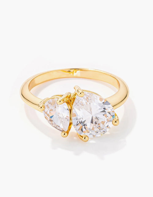 Load image into Gallery viewer, 2.75ct Gold Plated Toi et Moi CZ Ring
