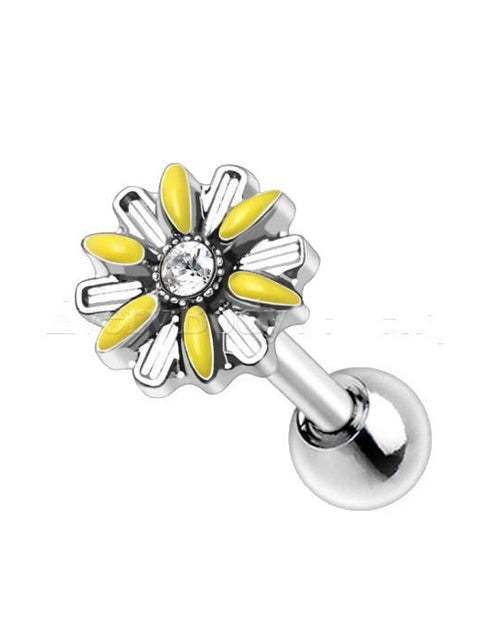Load image into Gallery viewer, 316L Stainless Steel Yellow Daisy Cartilage Earring
