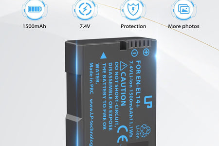 EN-EL14 EN El14A Battery Charger Pack,  Charger Compatible with Nikon D3500, D5600, D3300, D5100, D5500, D3100, D3200, D5200, D5300, D3400, DF, Cooix P7000, P7100, P7700, P7800 Cameras & More