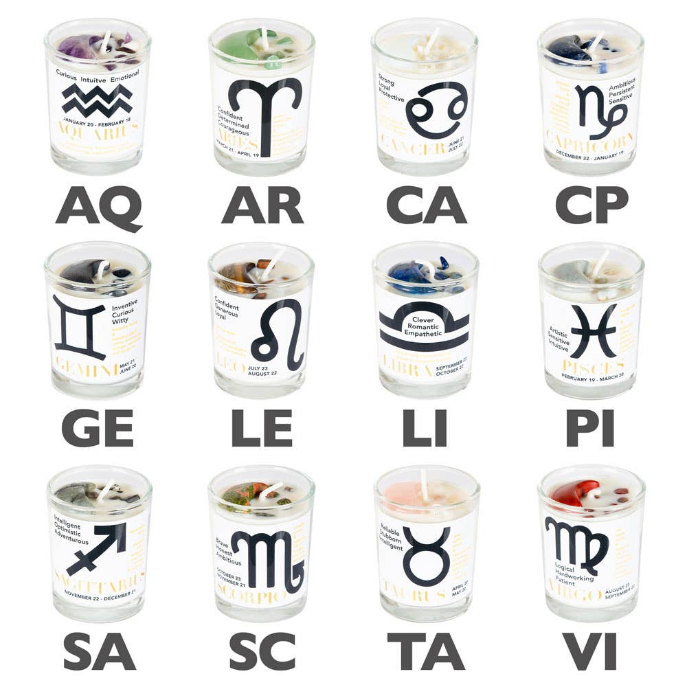 SMALL ZODIAC CANDLES: CAPRICORN (SODALITE)